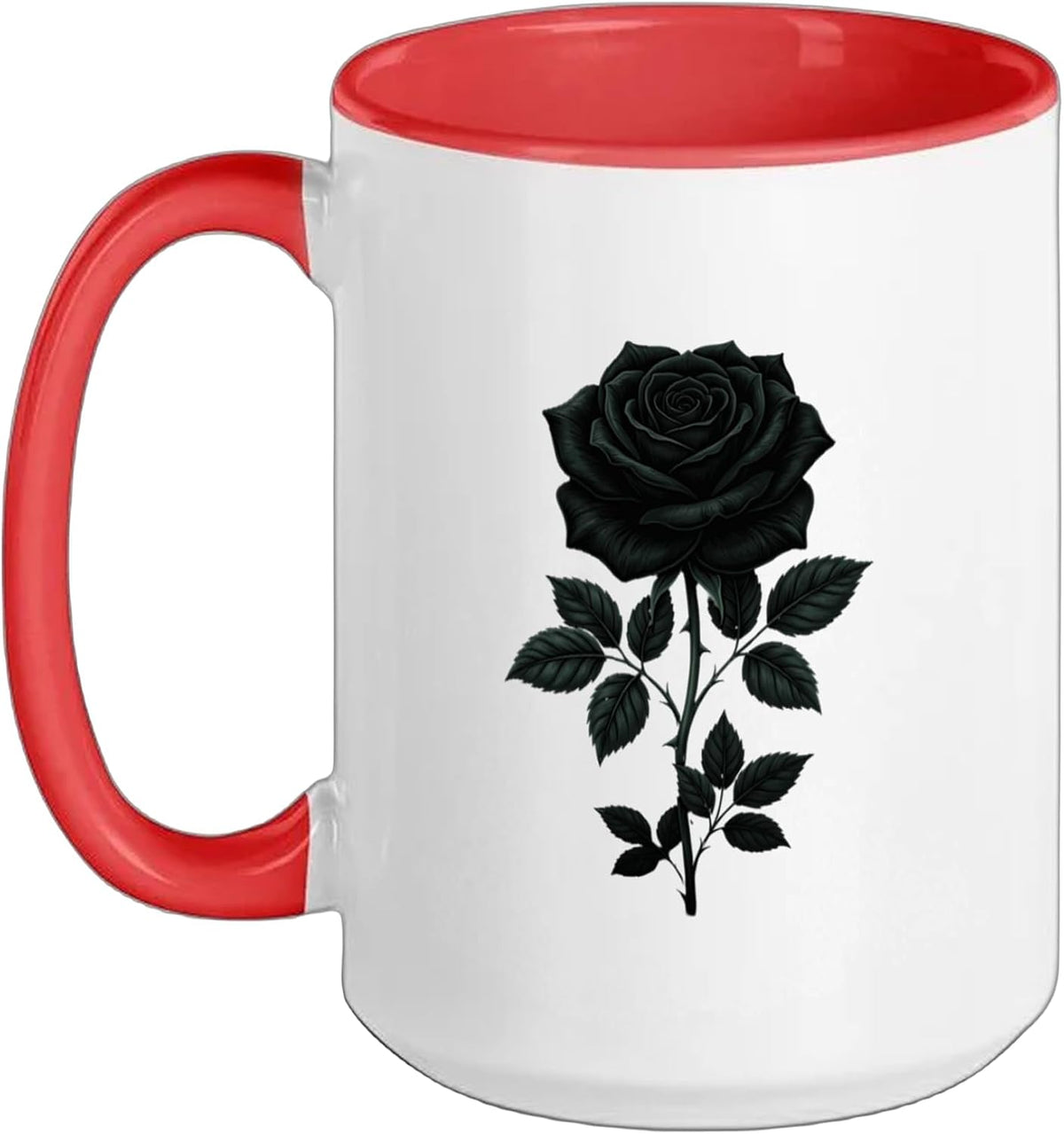 Black Rose Flower Botanist Garden Gardening Flower Rose Ceramic Mug
