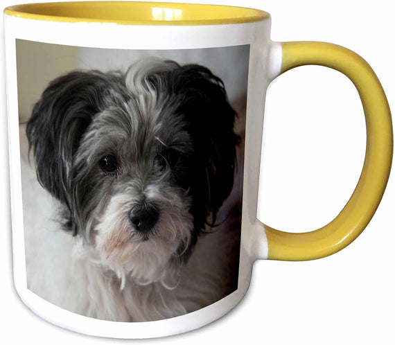 Black White Dog Ceramic Mug