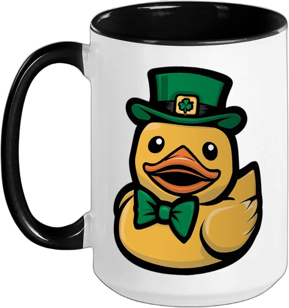 Rubber Duck Duckie St. Patricks Day Pattys Day Irish Ceramic Mug