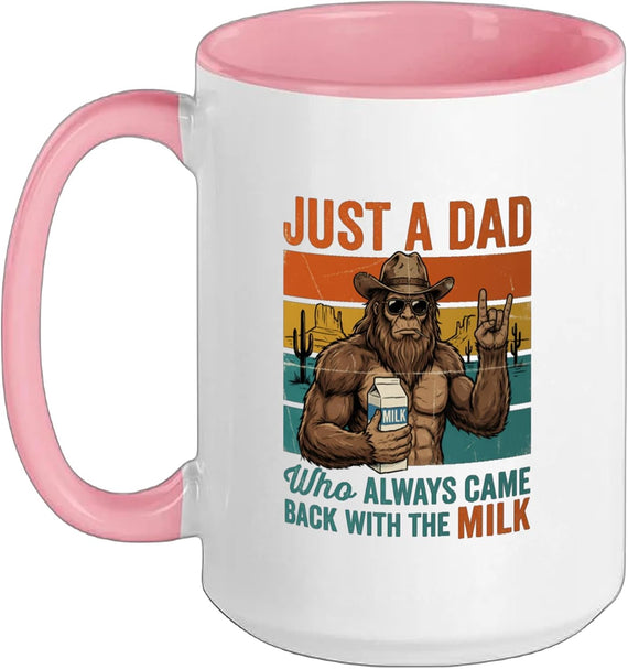 Bigfoot Papa Just A Dad Who Always Came Back With The Milk Ceramic Mug