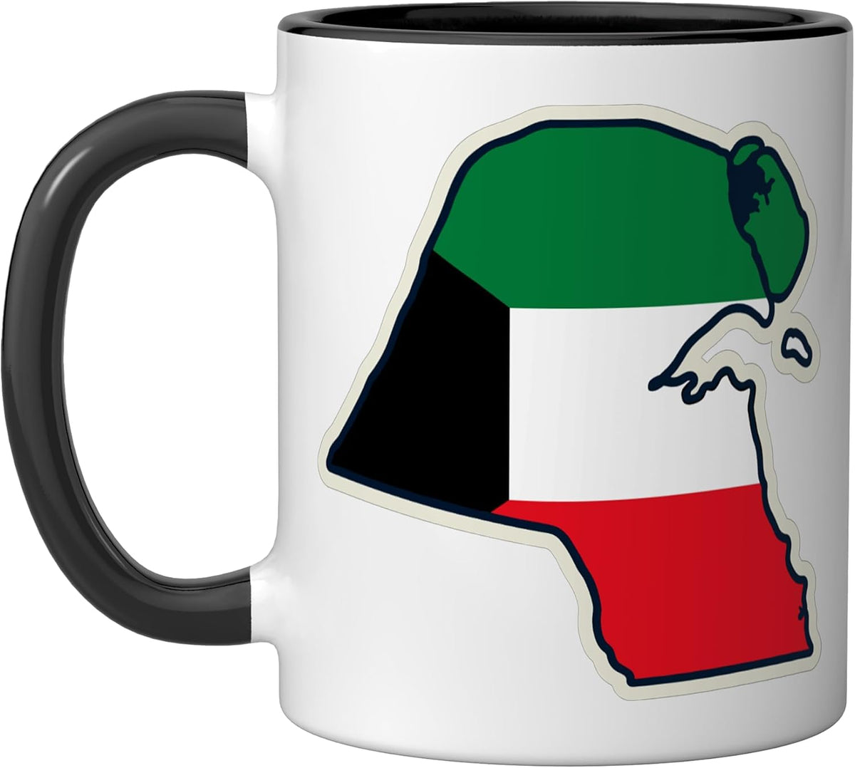 Kuwait Flag Map Middle East Country Heritage Design Ceramic Mug