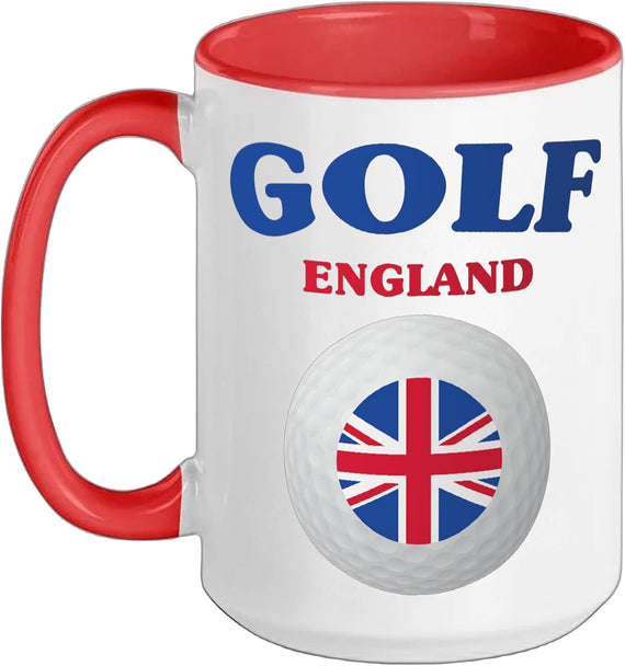 Golf England Ball Logo Emblem Country Symbol Men's Golfing Ceramic Mug