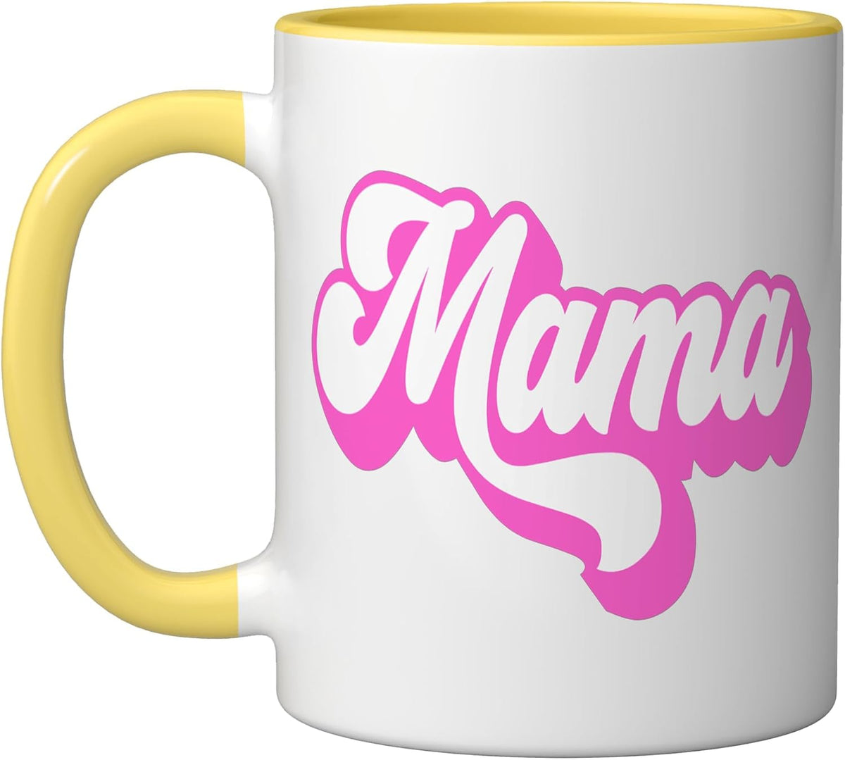 Mama Groovy Pink Retro Mom Mum Mommy Christmas Ceramic Mug