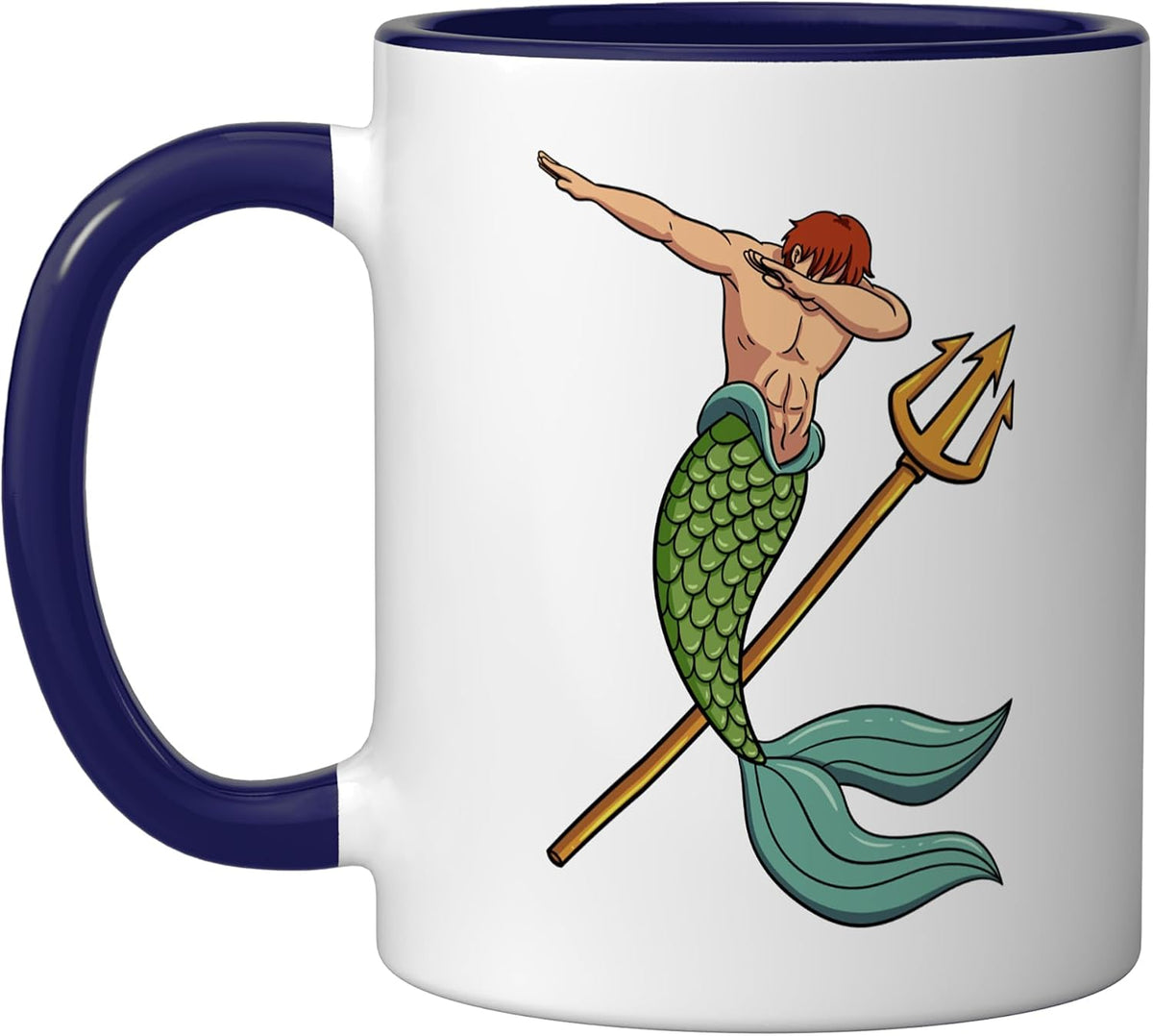 Merdad Trident Dabbing King Mermaid Merman Father's Day Ceramic Mug