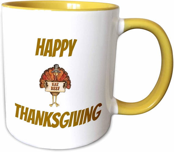 Happy Thanksgiving Picture Of Turkey Ceramic Mug