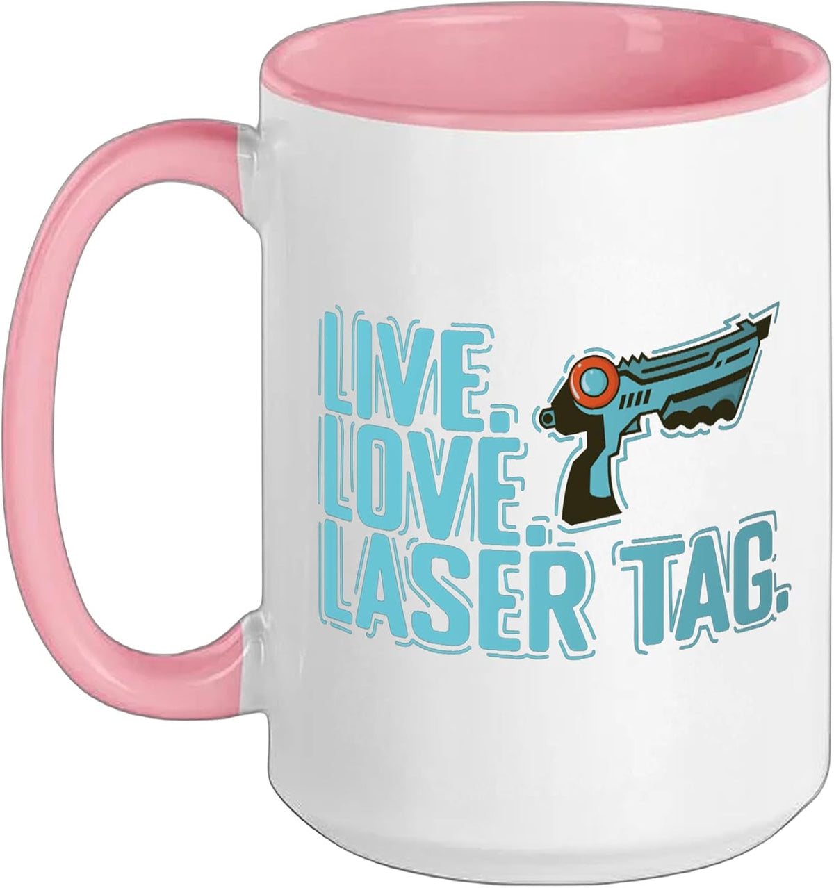 Live Love Laser Tag Ceramic Mug