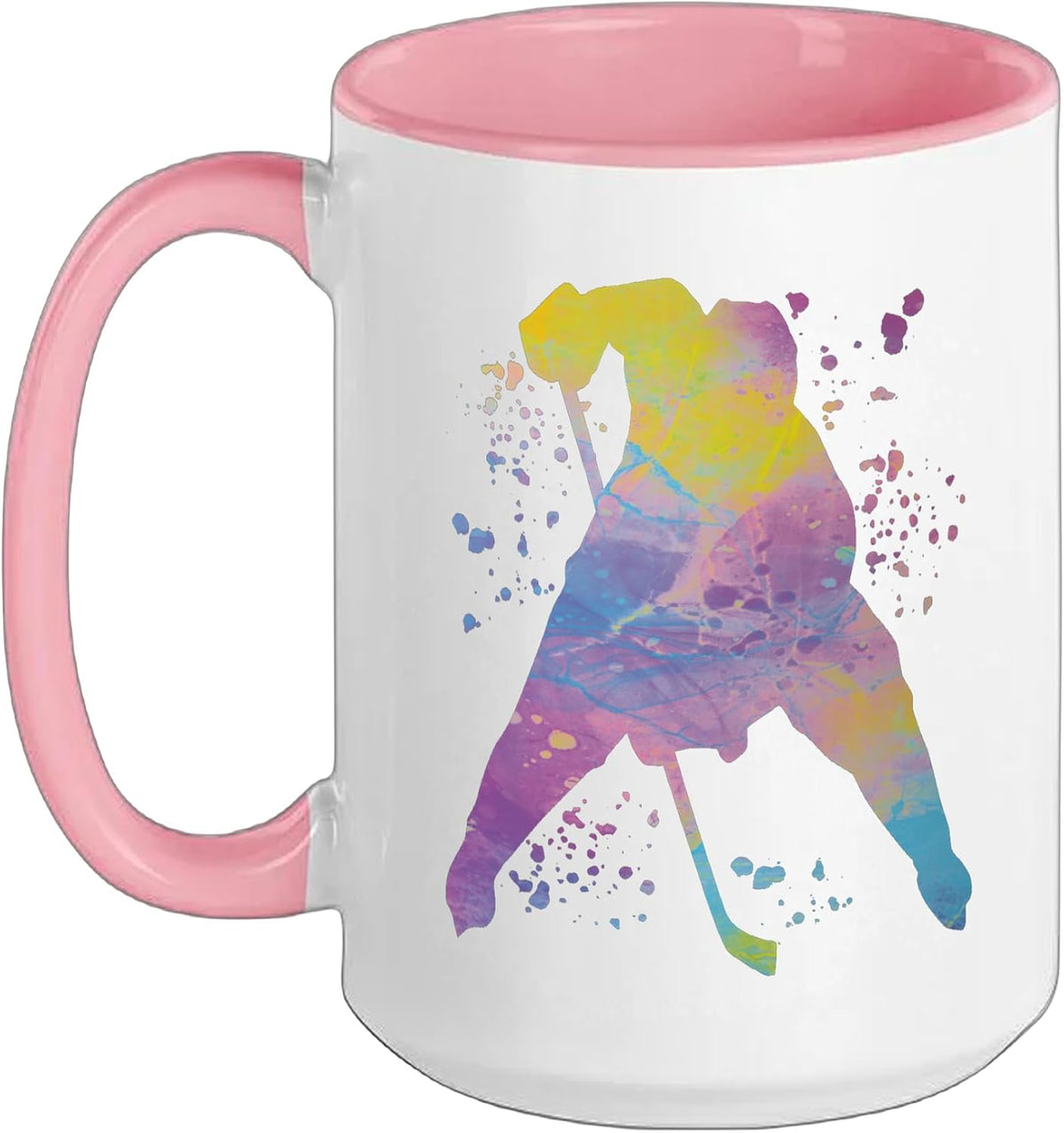 Ice Hockey Player Colorful Boys Ice Hockey Ceramic Mug