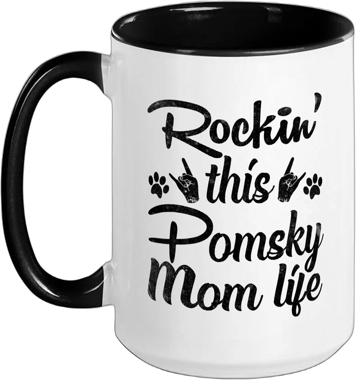 Pomsky Mom Rockin' This Dog Mom Life Best Owner Mothers Ceramic Mug