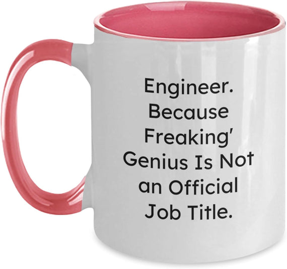 Engineer Christmas Quote 'engineer Because Freaking Genius Ceramic Mug