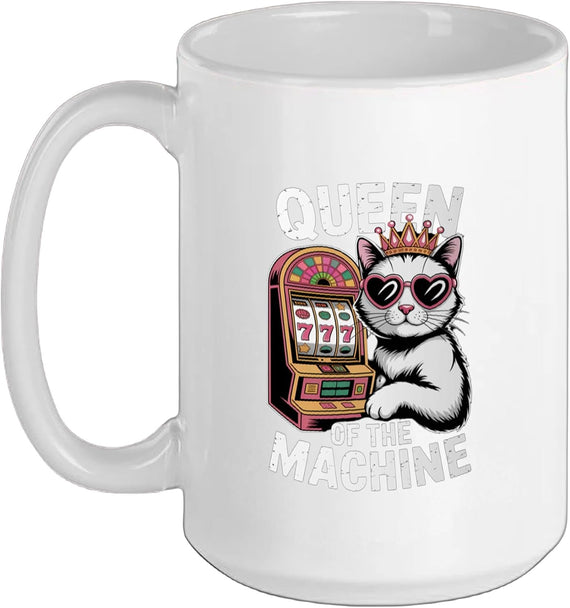 Cute Slot Machine Queen Casino Gambling Poker Player Ceramic Mug