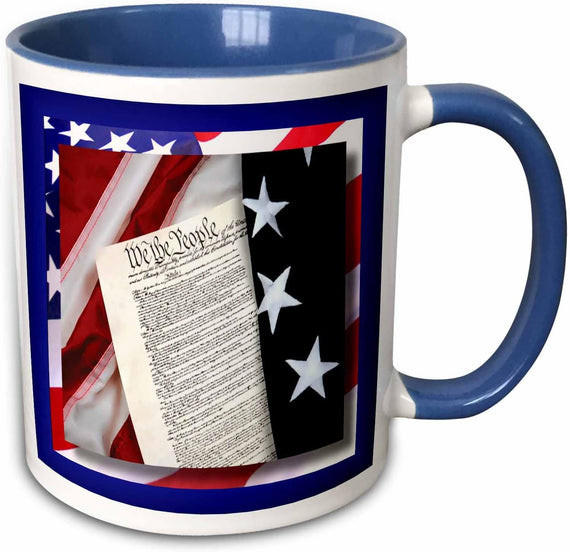 Patriotic 4th of July Two-Tone Ceramic Mug