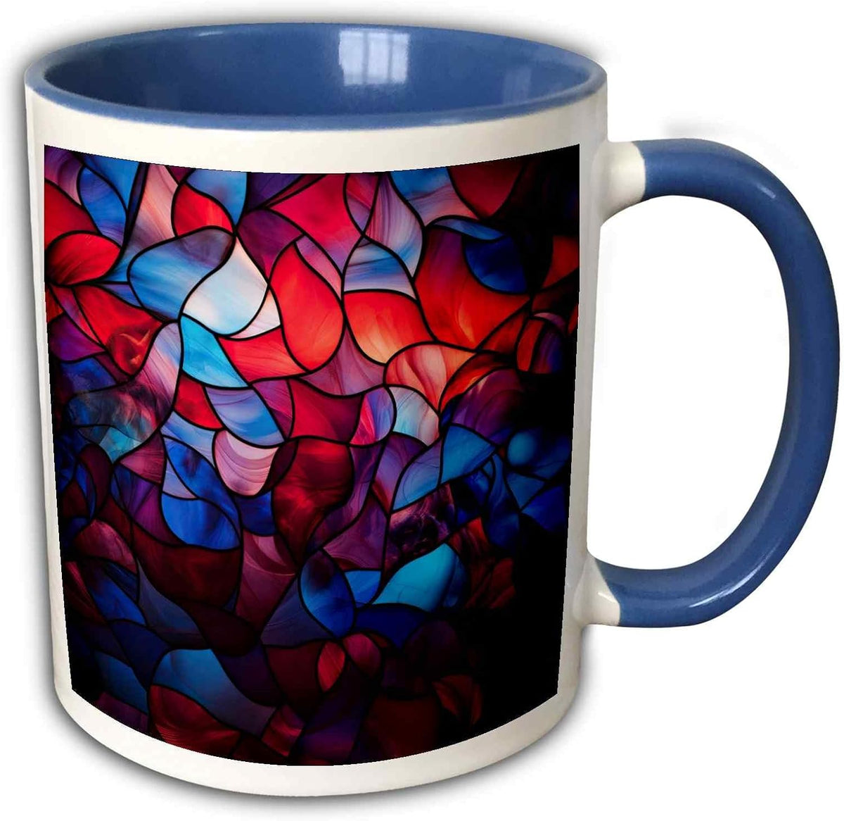 Colorful Abstract Of Stained Glass Pattern Ceramic Mug