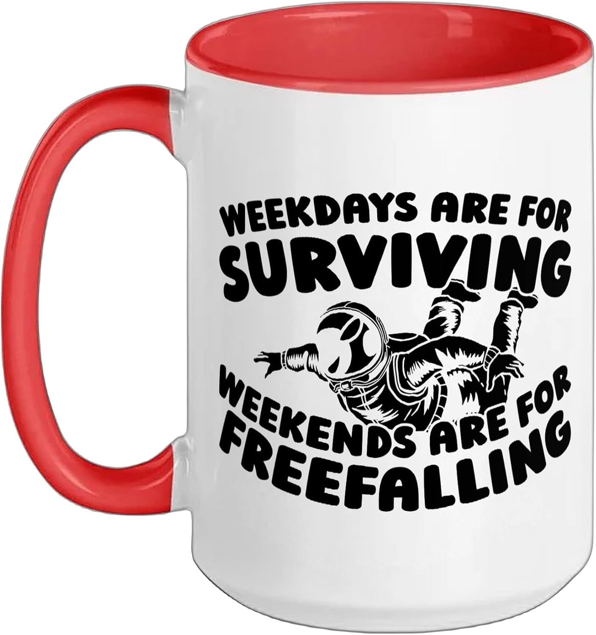 Weekends Are For Freefalling Skydiving Ceramic Mug