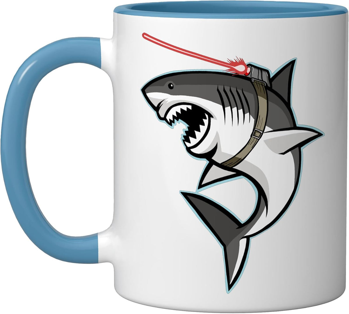 Shark With Laser Beam Ceramic Mug