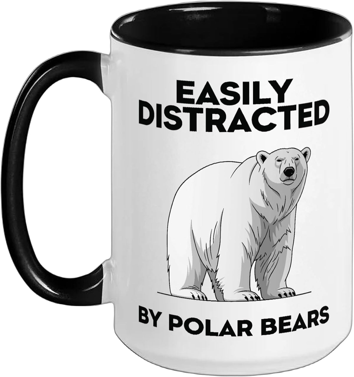 Easily Distracted By Polar Bears Ceramic Mug