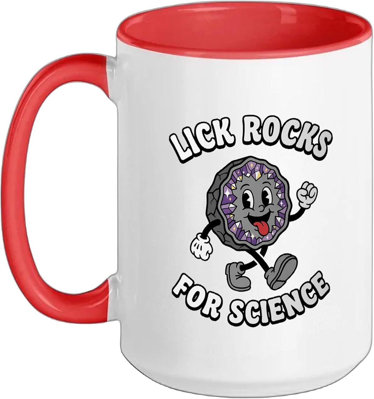 Geology Lick Rocks For Science Funny Geologist Slogan Ceramic Mug