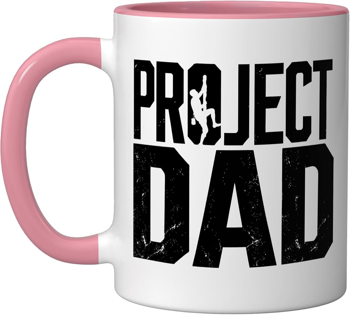 Rock Climbing Dad Who Always Has New Wall Project Going Ceramic Mug
