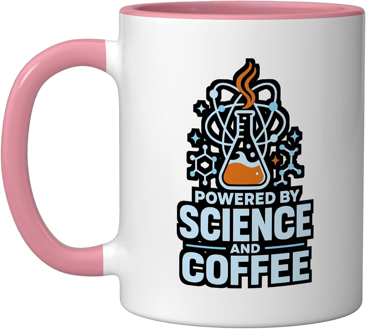 Powered By Science And Coffee Chemistry Flask Ceramic Mug