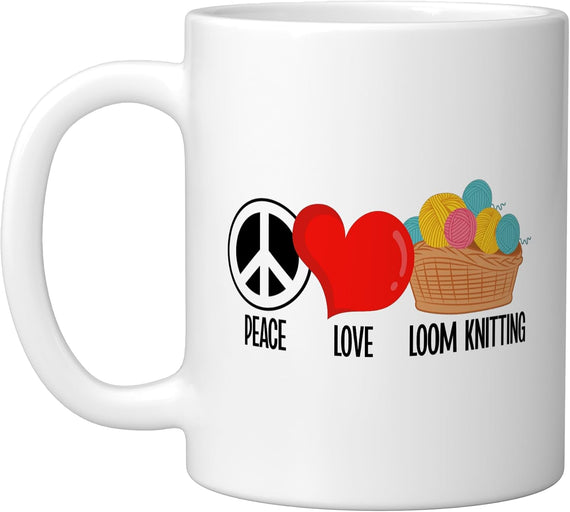 Fiber Artist Loom Knitter Machine Tool Crochet Loom Ceramic Mug