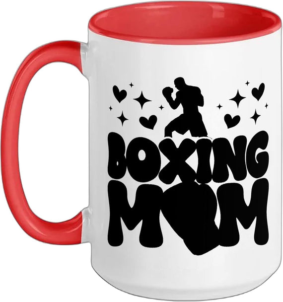Boxing Mom Groovy Boxing Mother Boxing Mama Christmas Ceramic Mug
