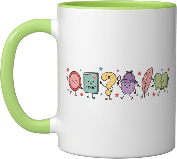 Mystery Reader Thriller Whodunit Bookworm Reading Books Ceramic Mug