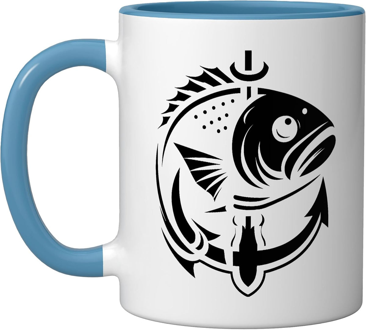 Fish Hook Trout Fishing Angler Fisherman Bass Anglers Ceramic Mug