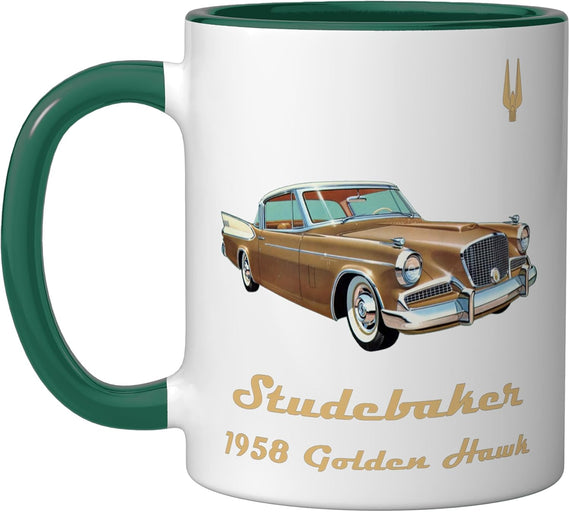 1958 Studebaker Golden Hawk Antique Vintage Car Ceramic Mug