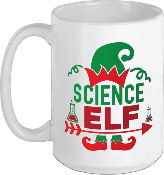 Science Elf Kids Science Christmas Little Scientist Elf Ceramic Mug