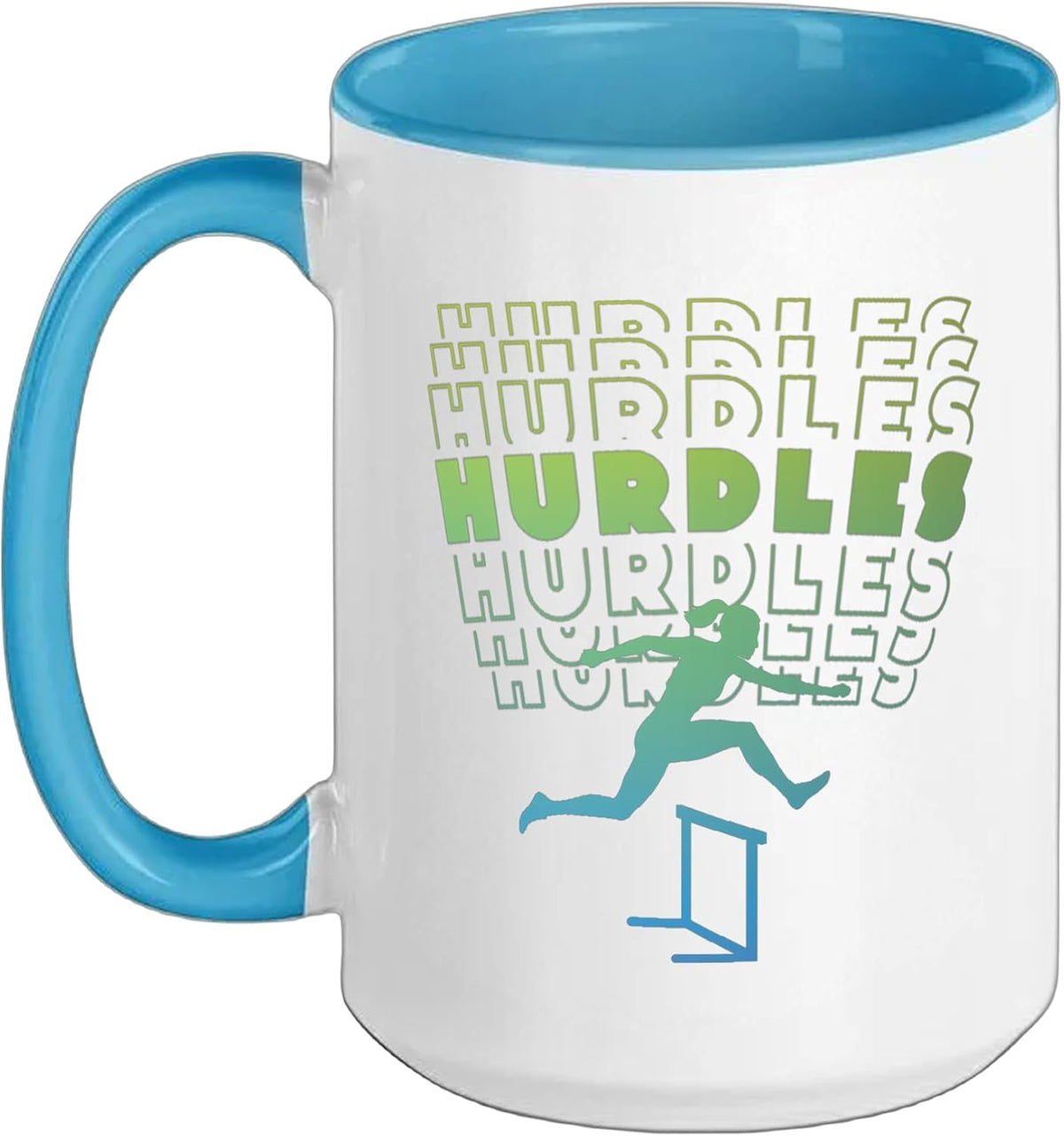 Retro Girl Color Hurdles - Fun For Hurdle Runners Ceramic Mug