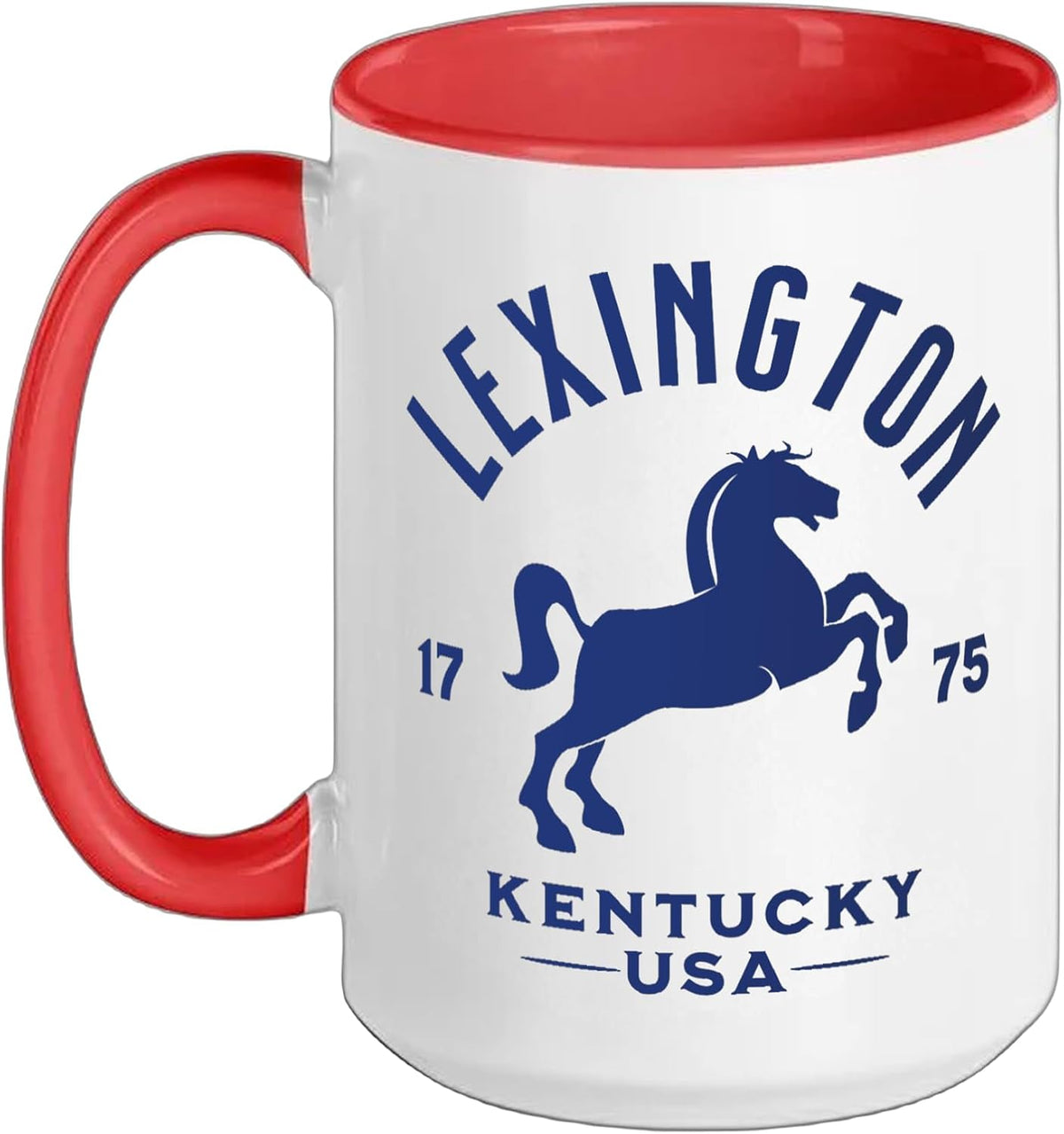 Lexington Ky Usa Equestrian Horse Silhouette Design Ceramic Mug