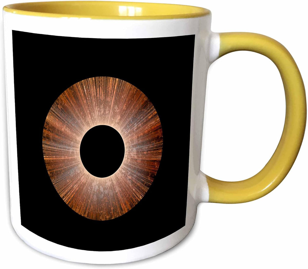 Abstract Radial Copper Colored Object Ceramic Mug