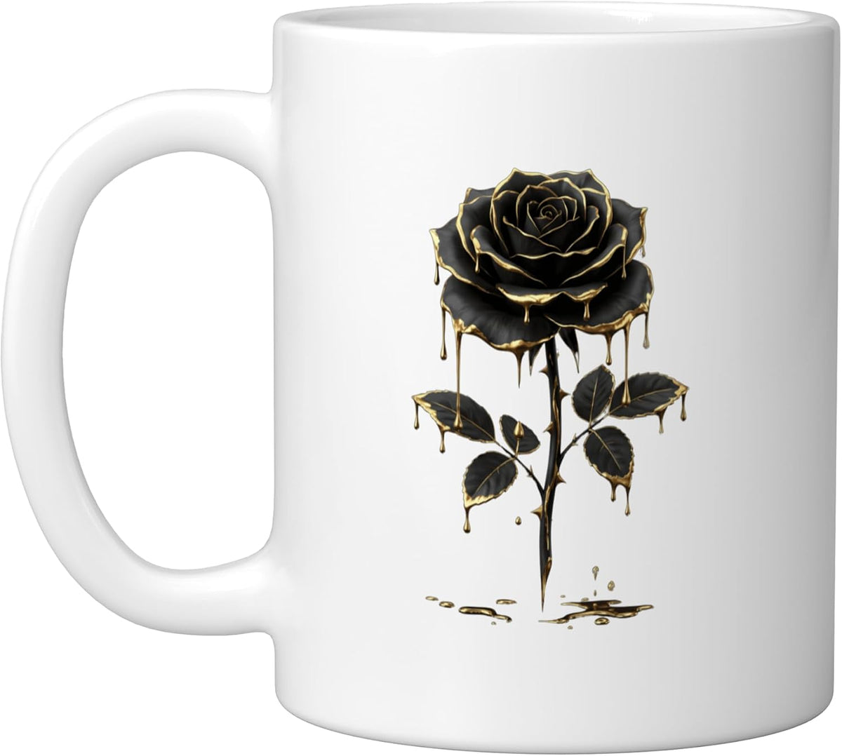 Black Rose Flower Botanist Garden Flower Rose Ceramic Mug