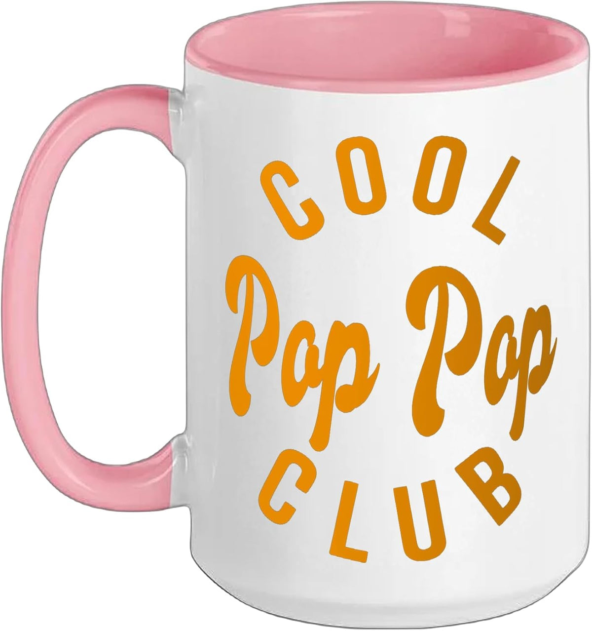Cool Pop Pop Club Retro Vintage Script Ceramic Mug