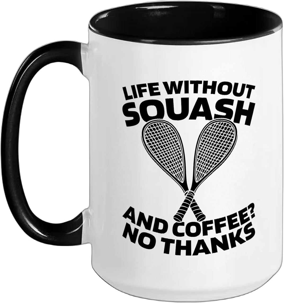 Squash Racket - Indoor Sport Racquetball Ceramic Mug