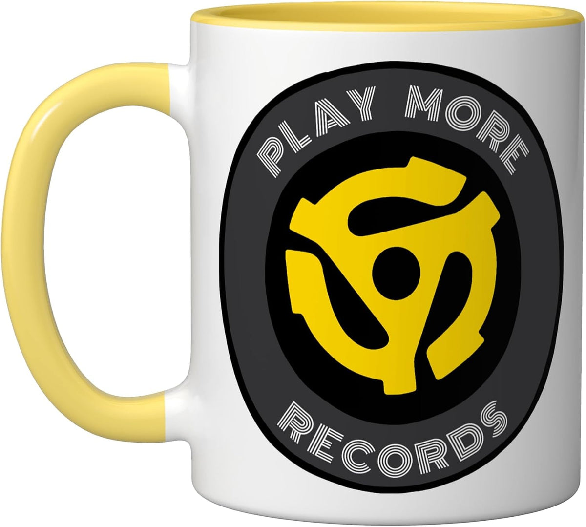 Play More Records - Retro Vinyl Records Vinyls Lover Ceramic Mug