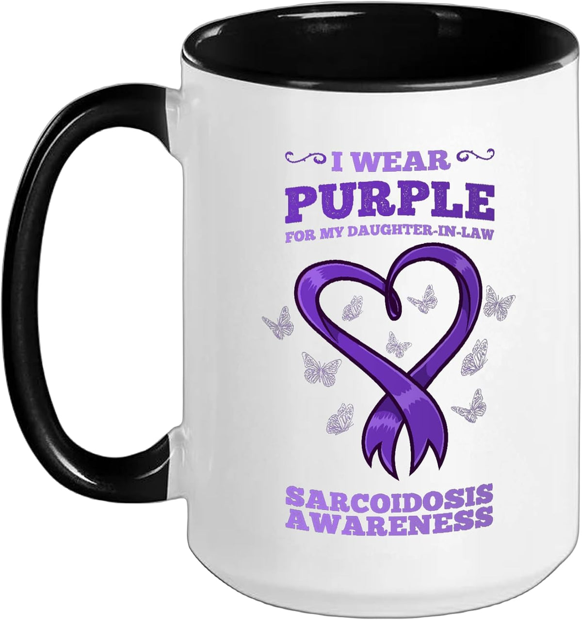 I Wear Purple For Daughter In Law Sarcoidosis Awareness Ceramic Mug
