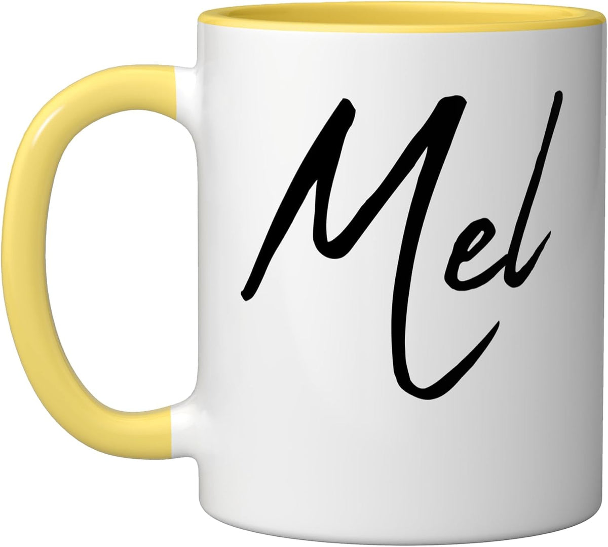 Beautiful Handwritten Font Mel Calligraphy Ceramic Mug