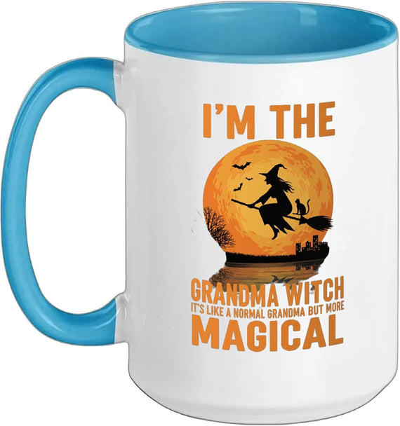 Halloween Grandma Witch Moon Silhouette I'm Ceramic Mug
