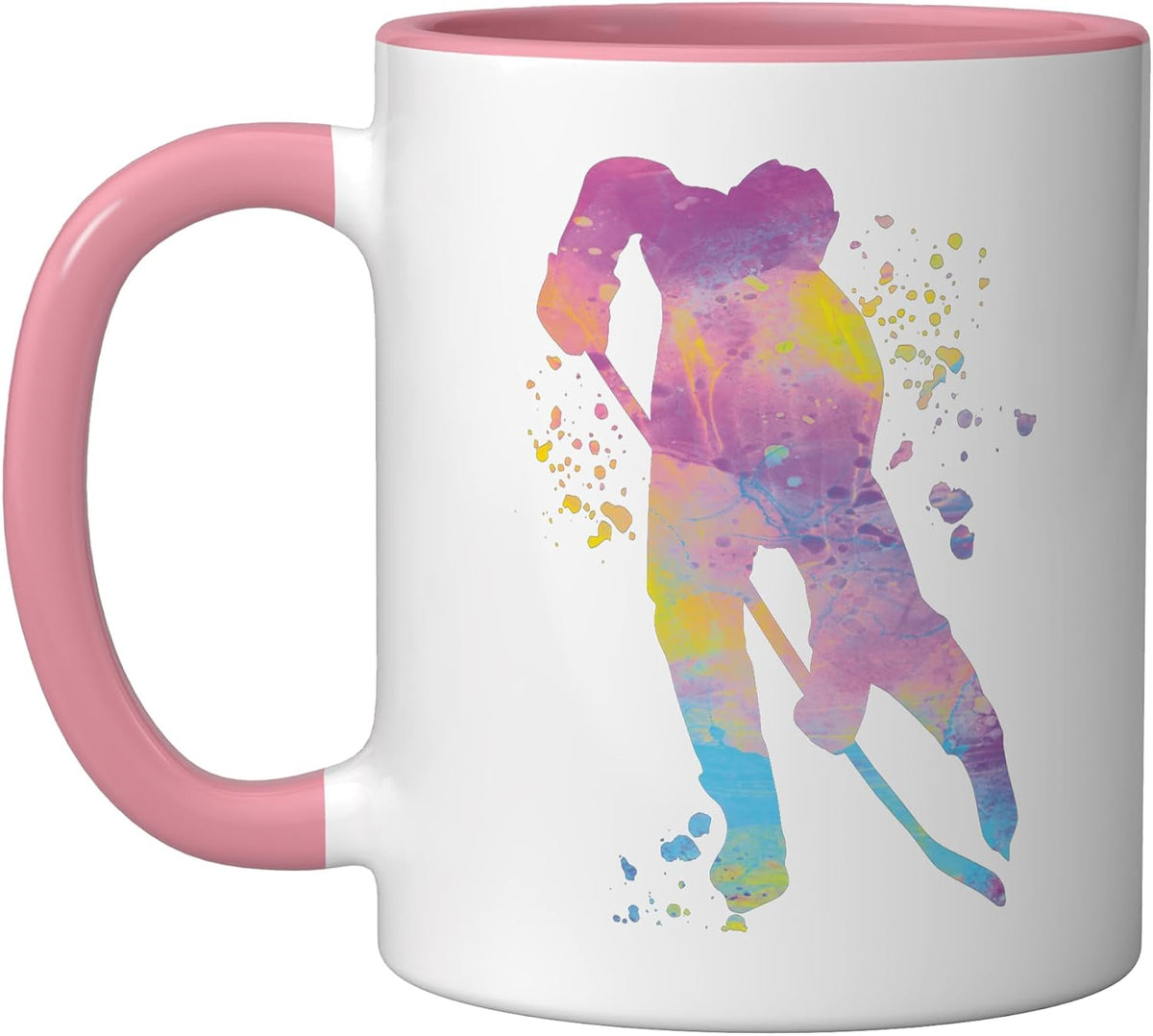 Ice Hockey Player Colorful Boys Ice Hockey Ceramic Mug