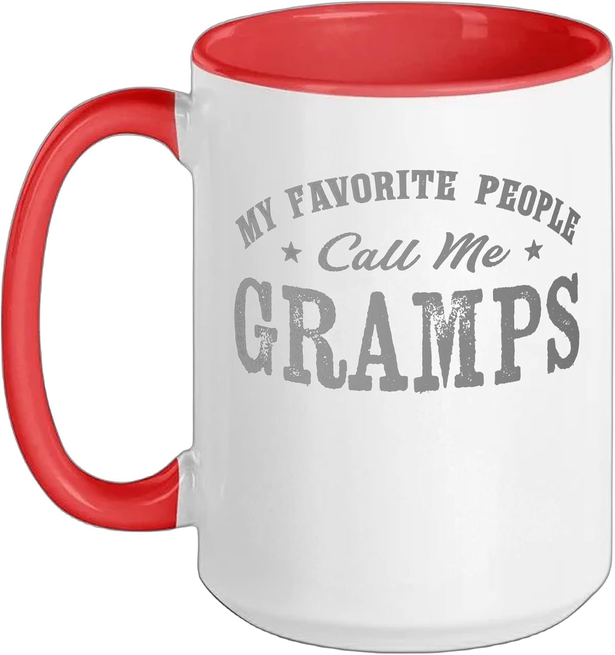 My Favorite People Call Me Gramps Vintage Christmas Ceramic Mug