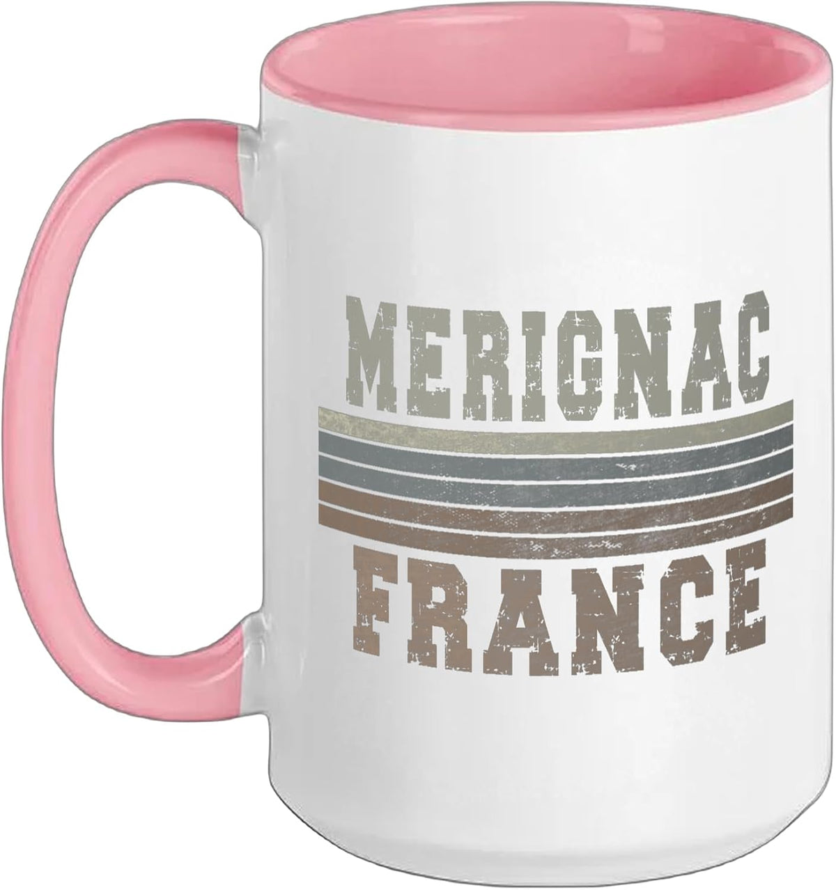 Retro Merignac France Ceramic Mug
