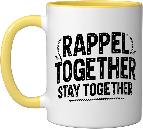 Canyoneering Couple Who Rappels Together Stays Adventure Ceramic Mug