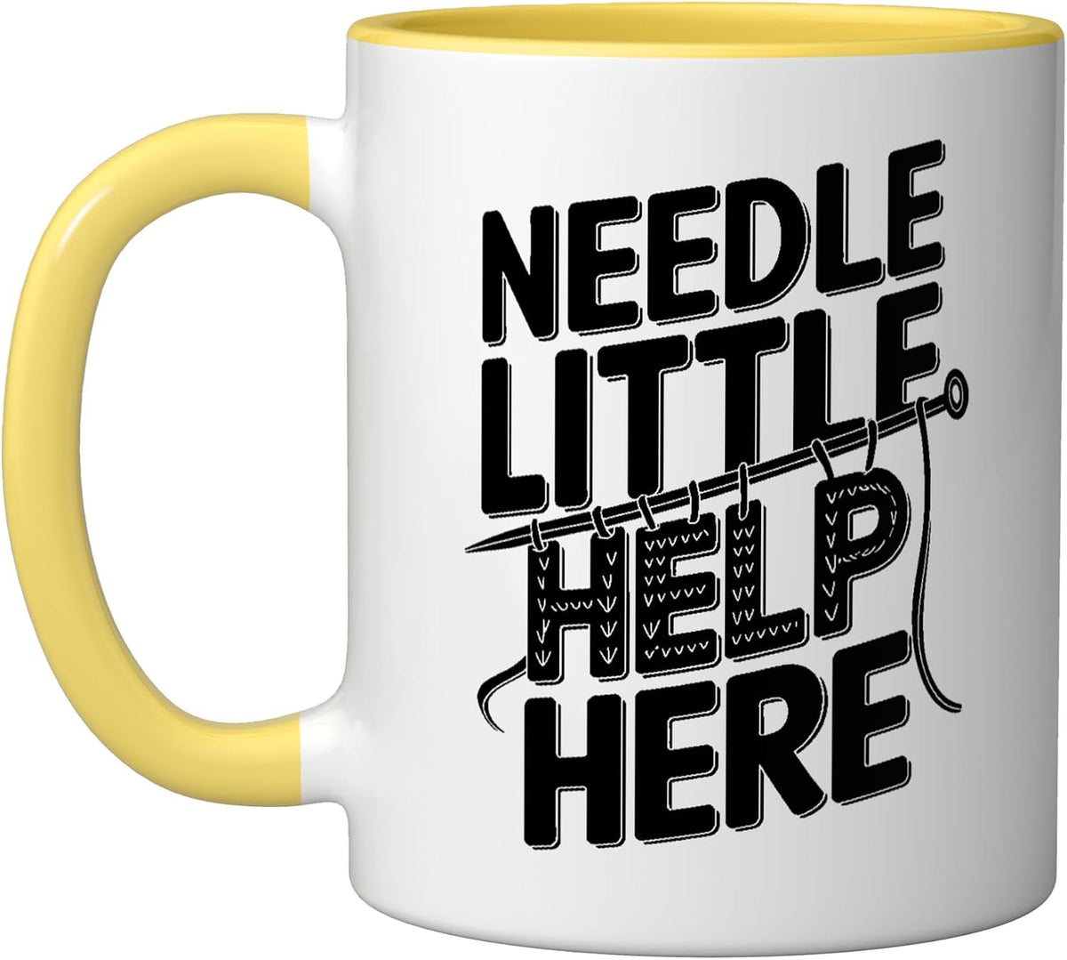 Knitting Crocheting Ceramic Mug