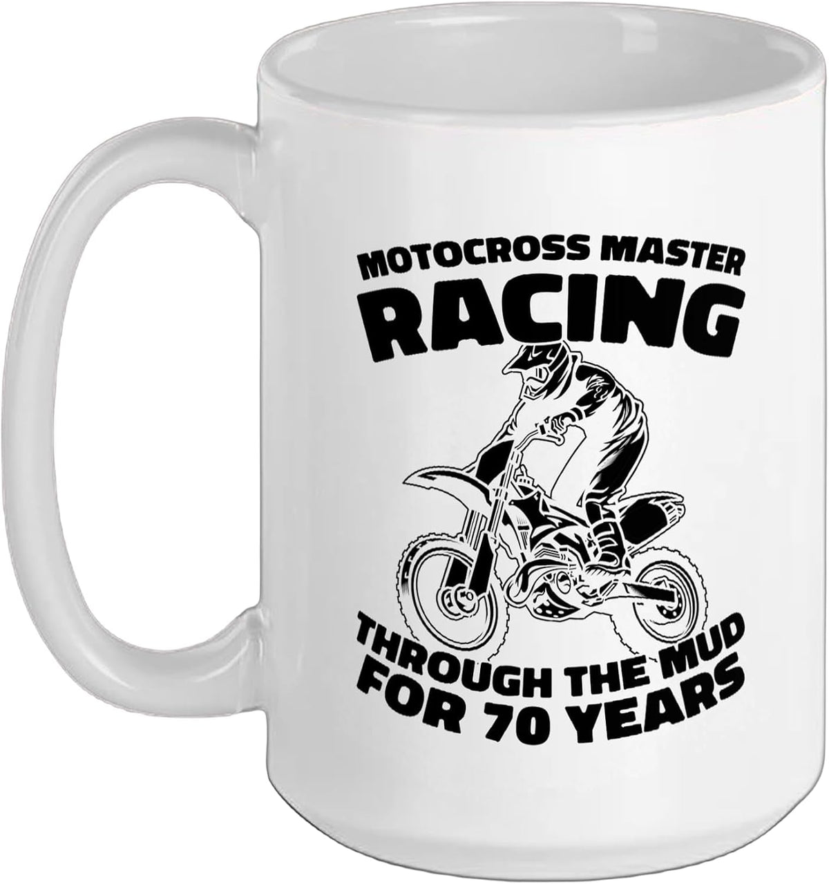 70th Birthday Dirt Bike Supermoto Mx Motocross 70 Years Ceramic Mug