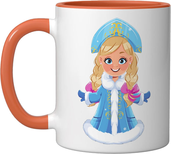 Snegurochka Ded Moroz Russia Russian Santa Claus Ceramic Mug