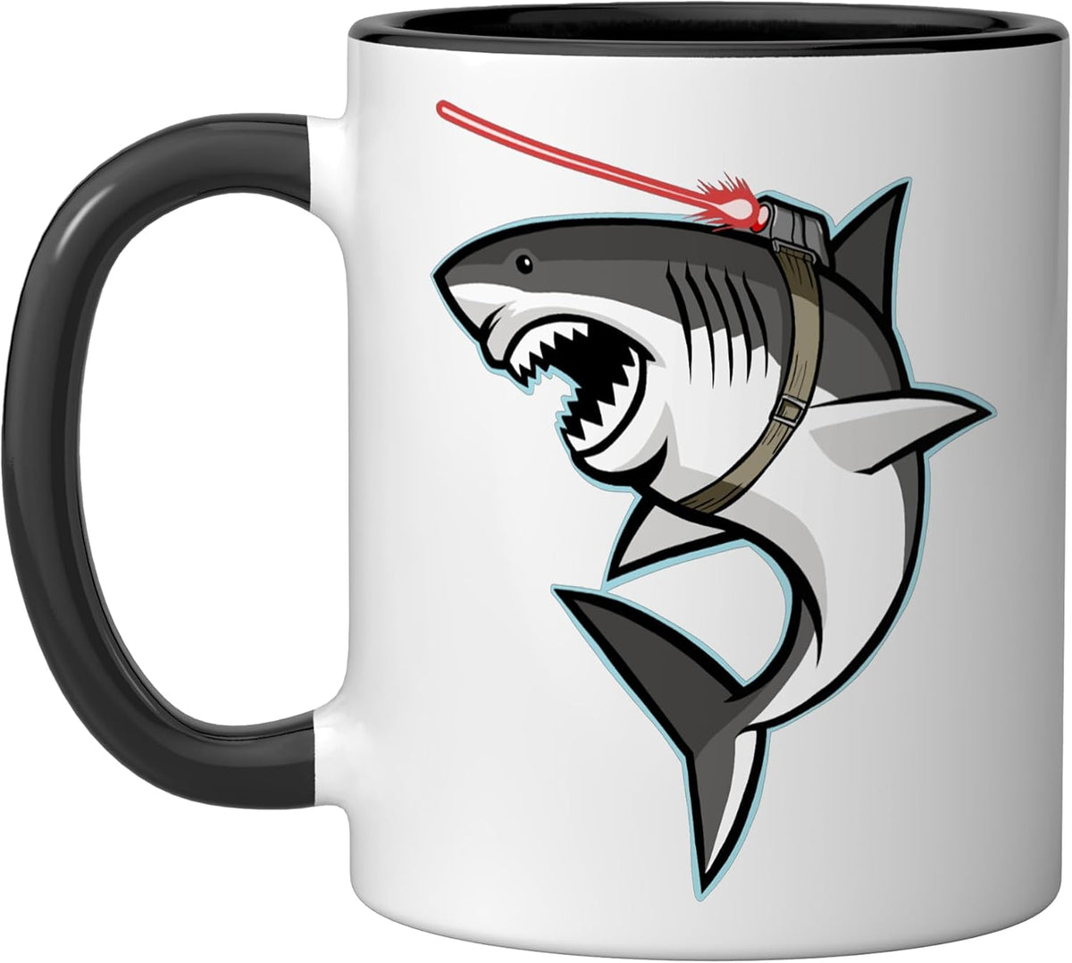 Shark With Laser Beam Ceramic Mug