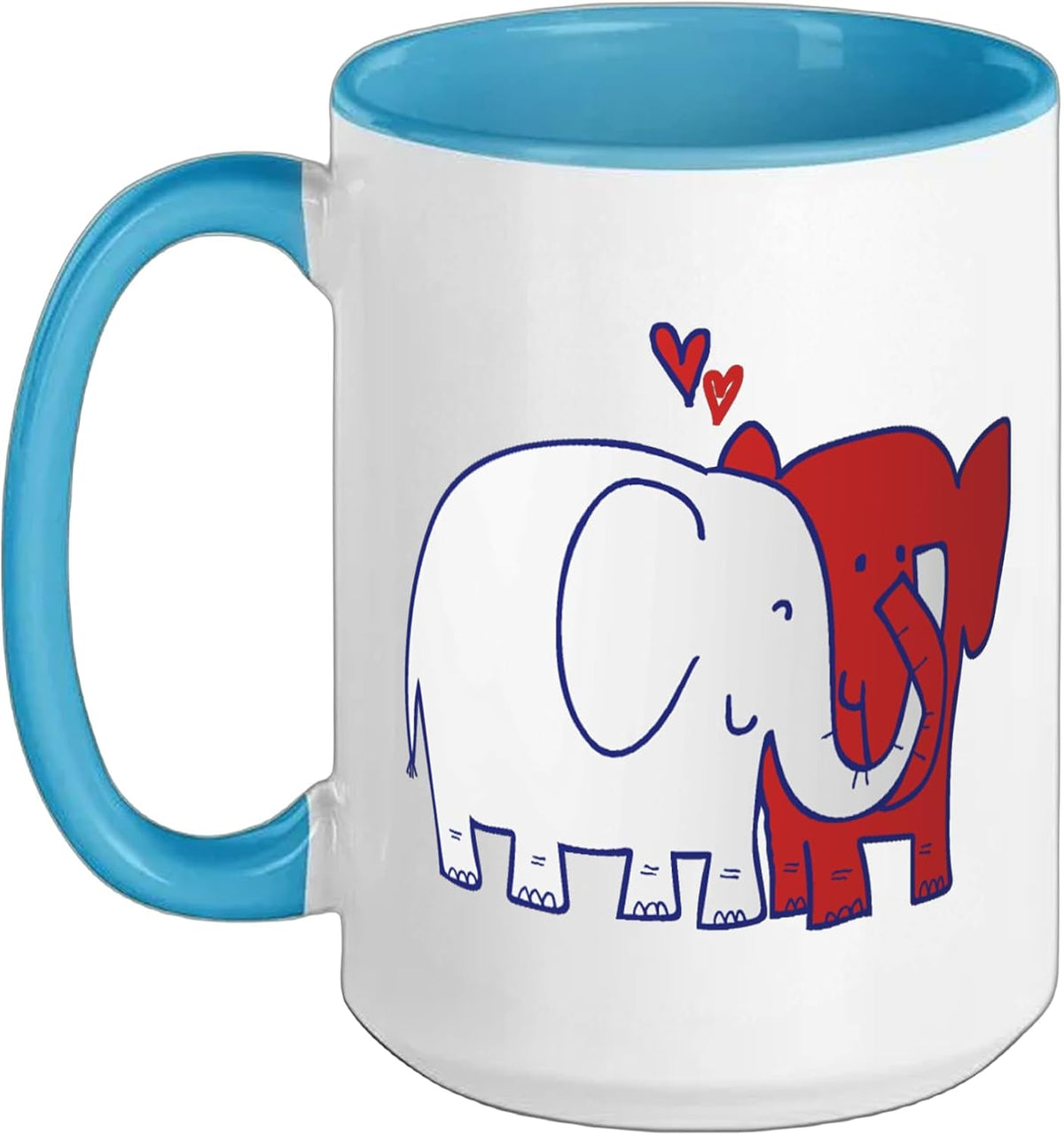 Elephant Couples Gift Wedding Anniversary Engagement Party Ceramic Mug