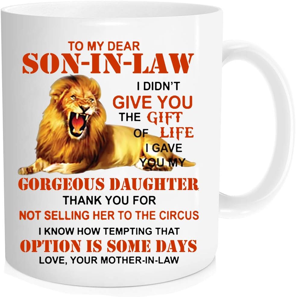 Dophome To My Dear Son In Law - White Ceramic Novelty Ceramic Mug