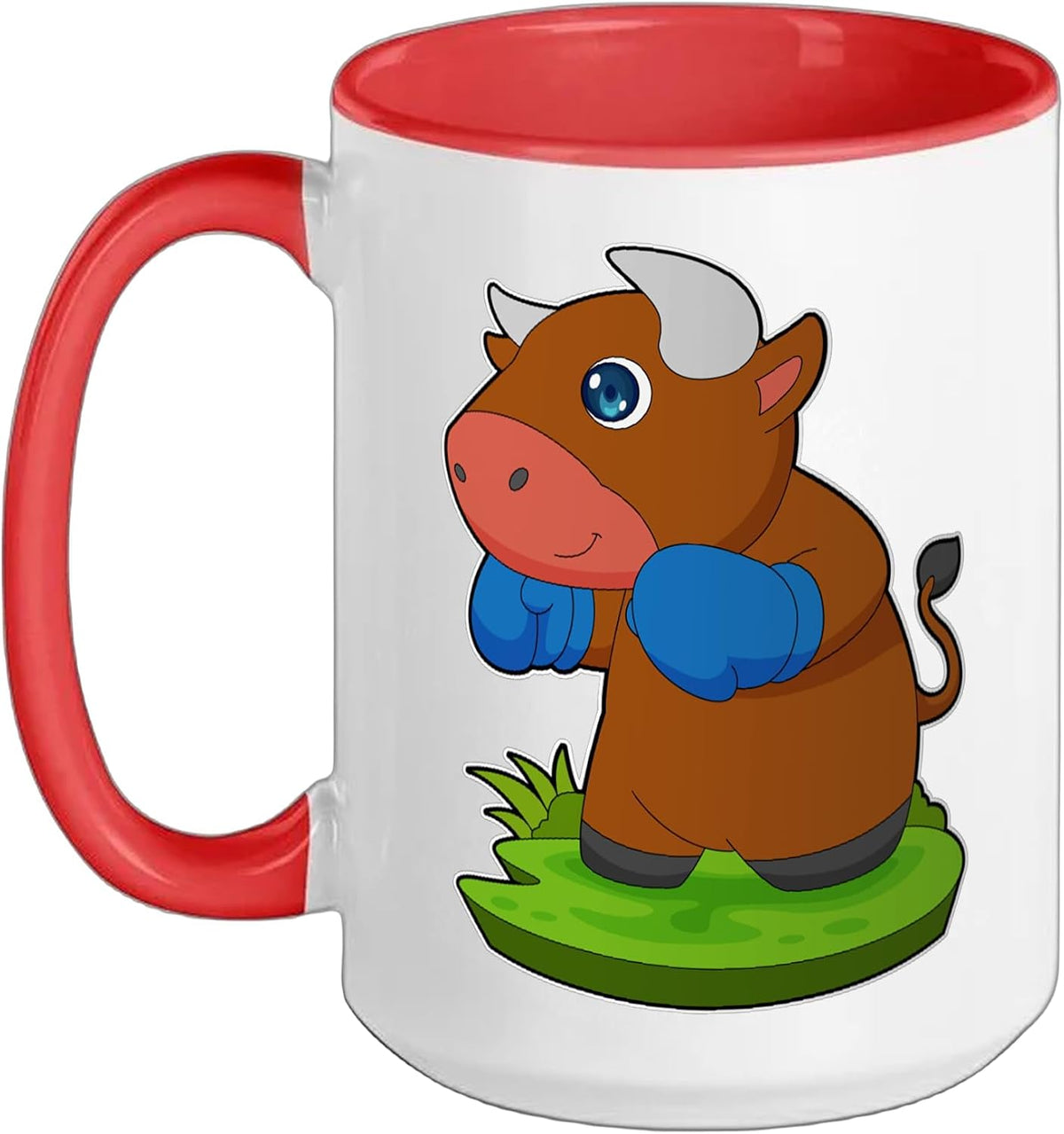 Bull Boxer Boxing Gloves Boxing Ceramic Mug