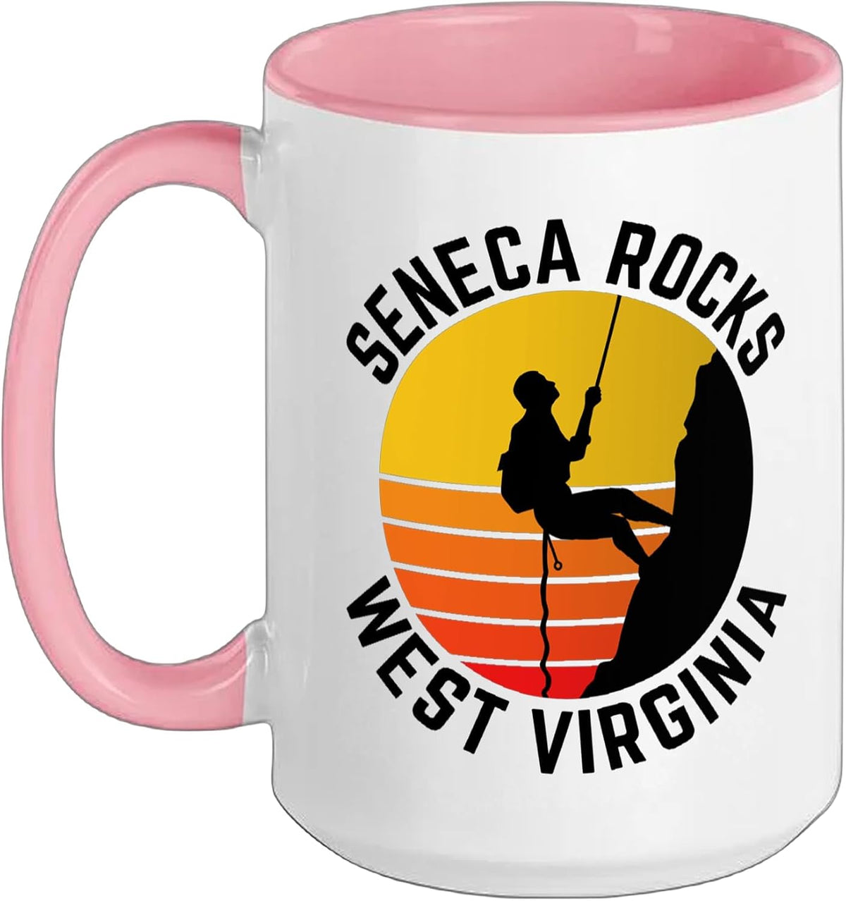 Seneca Rocks West Virginia Rock Climbing Mountain Climber Ceramic Mug